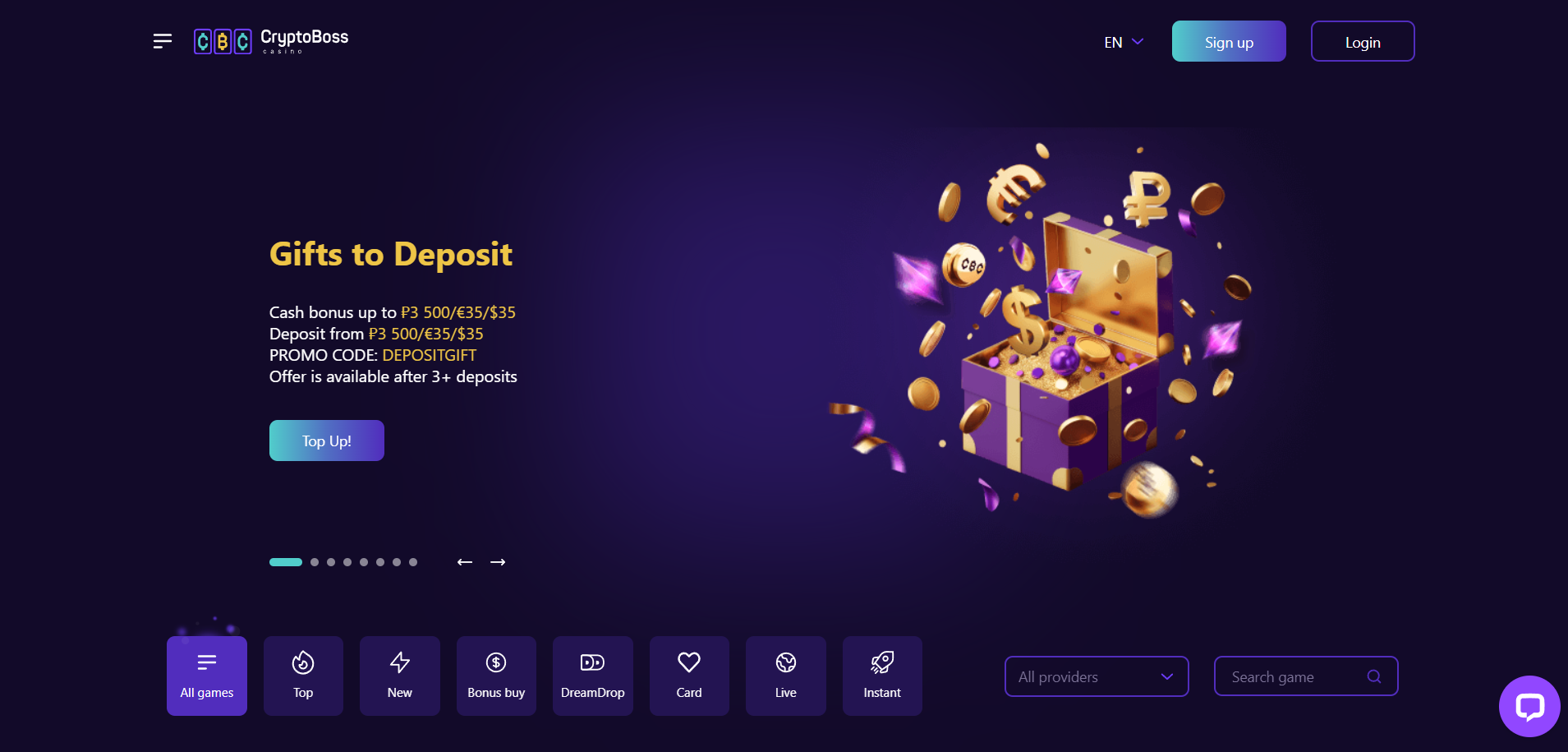 CryptoBoss Casino официальный сайт